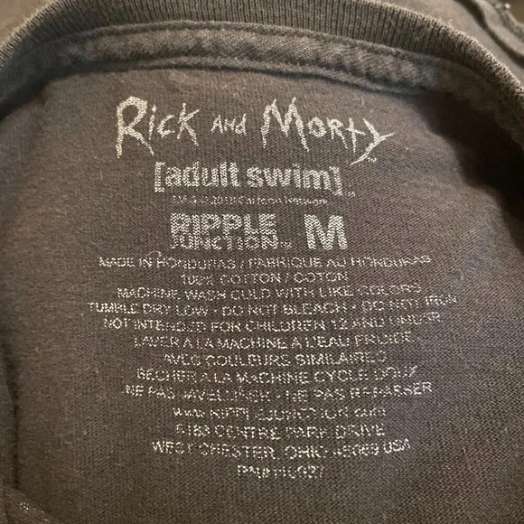 Rick and Morty Adult Swim Black TShirt, Medium - Picture 6 of 6